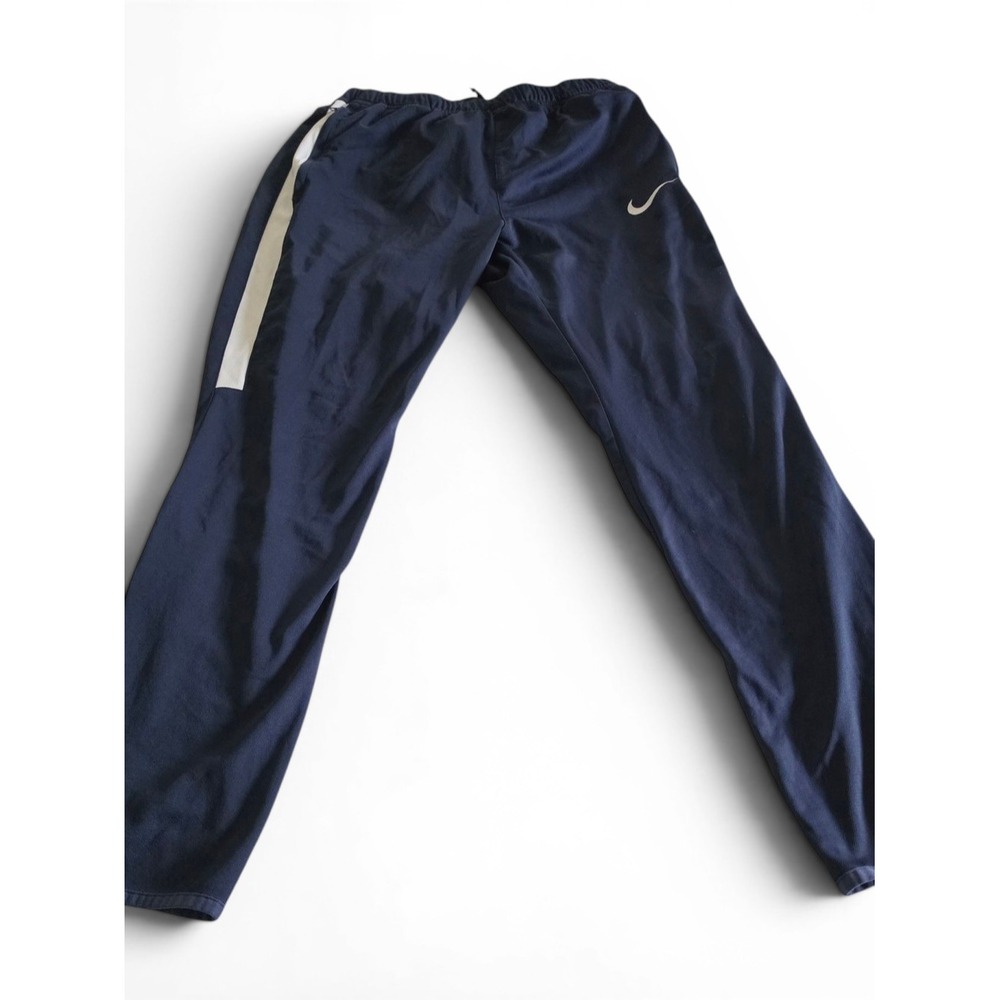 Nike Dri-Fit Team Track Warm-Up Pants with Ankle Zip Navy White Men's LG 2010-13